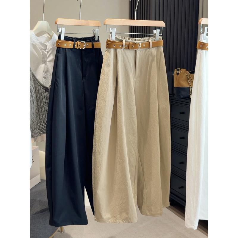 Spring new Korean high-end khaki loose and versatile scimitar pants women s high-waisted straight casual wide-leg pants S хаки
Spring new Korean high-end khaki loose and versatile scimitar pants women s high-waisted straight casual wide-leg pants S хаки