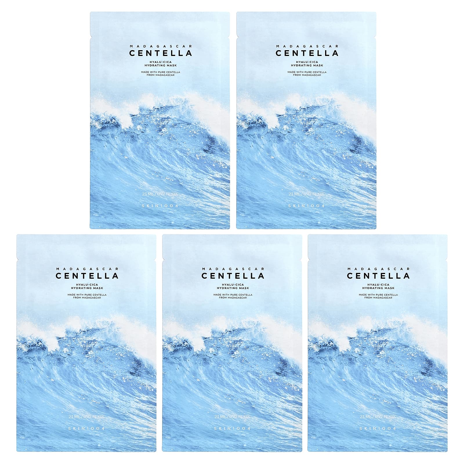 SKIN1004, Madagascar Centella, Hyalu-Cica Hydrating Beauty Mask, 5 Sheets, 23ml (0.77 fl oz) each
SKIN1004, Madagascar Centella, Hyalu-Cica Hydrating Beauty Mask, 5 Sheets, 23ml (0.77 fl oz) each