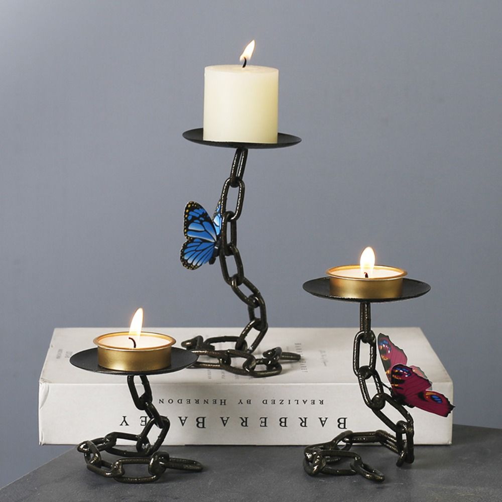 Iron Iron Chain Light Holder Chain Design Candlestick Retro Table Centerpieces Pillar Candles 4
Iron Iron Chain Light Holder Chain Design Candlestick Retro Table Centerpieces Pillar Candles 4