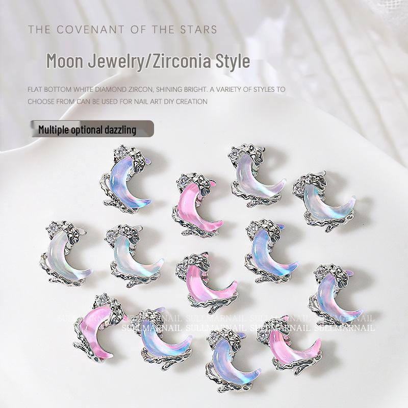Starry Sky & Moon Nail Art Accessories: Light Blue/Pink Zircon & Translucent Diamond Decorations, Set of 2
Starry Sky & Moon Nail Art Accessories: Light Blue/Pink Zircon & Translucent Diamond Decorations, Set of 2