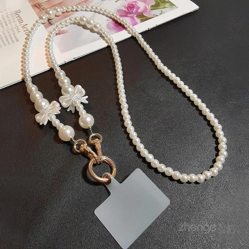Crossbody Bow Pearl Chain Simple Long Clip-on Mobile Phone Case Universal Rope Manual String Pearl Chain New Bag Chain for Women
Crossbody Bow Pearl Chain Simple Long Clip-on Mobile Phone Case Universal Rope Manual String Pearl Chain New Bag Chain for Women
