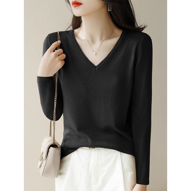 Women s Clothing Classy Ice Silk Knitting Half Sleeve Thin Basic Shirt Black ~ Long sleeves L
Women s Clothing Classy Ice Silk Knitting Half Sleeve Thin Basic Shirt Black ~ Long sleeves L