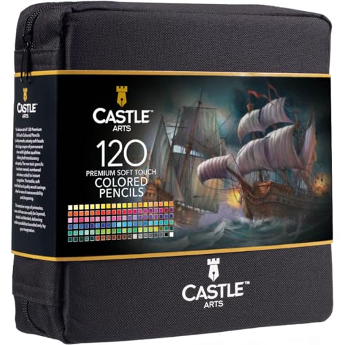 The Castle Art Supplies 120 Colored Pencil Zip-Up Set is perfect for all artists. It features smooth color cores and colored pencils, convenient blend
The Castle Art Supplies 120 Colored Pencil Zip-Up Set is perfect for all artists. It features smooth color cores and colored pencils, convenient blend