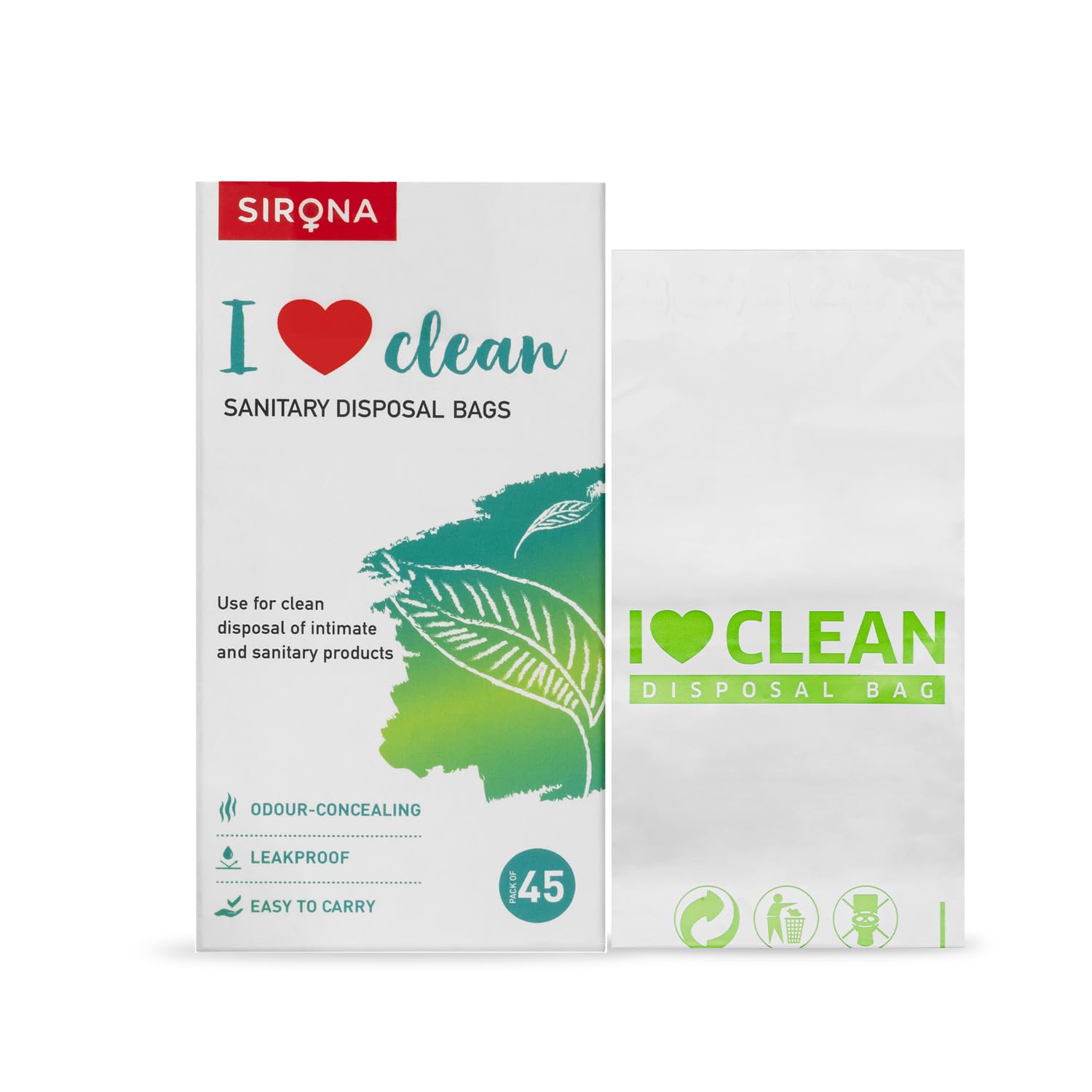 Sirona Sanitary Disposal Bag - Pack of 45 Bags
Sirona Sanitary Disposal Bag - Pack of 45 Bags