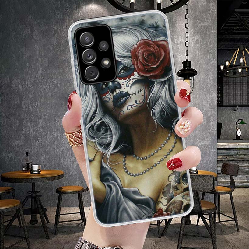 Catrina Beautiful Rose Girl Skull Soft Phone Case For Samsung Galaxy S22 S23 S24 S25 Edge S26 Ultra S20 FE S21 Plus + Fundas Coq Samsung S25
Catrina Beautiful Rose Girl Skull Soft Phone Case For Samsung Galaxy S22 S23 S24 S25 Edge S26 Ultra S20 FE S21 Plus + Fundas Coq Samsung S25