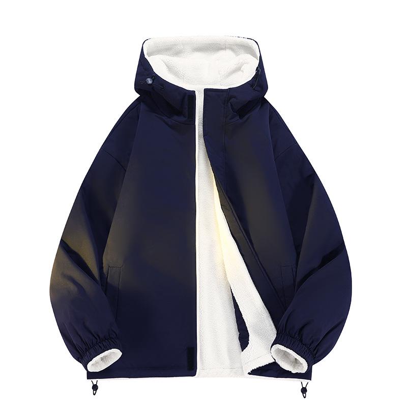 Unisex Double-Sided Lambswool Cotton Jacket - Trendy Autumn/Winter Plus-Size Thick Warm Coat 3XL темно-синього кольору
Unisex Double-Sided Lambswool Cotton Jacket - Trendy Autumn/Winter Plus-Size Thick Warm Coat 3XL темно-синього кольору