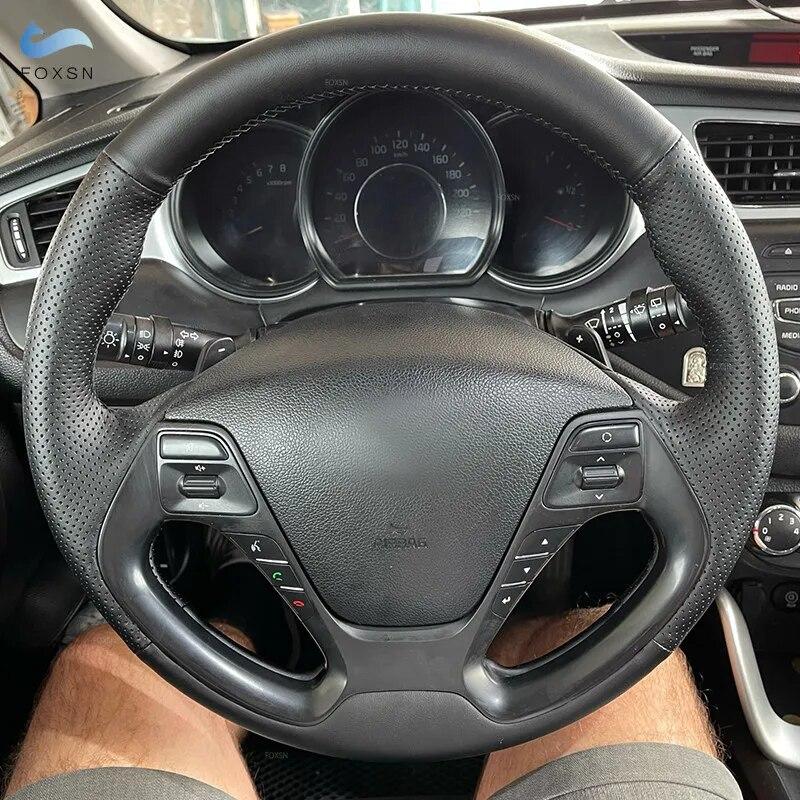 Оплетка рулевого колеса для Kia K3 2013 K3S 2014 K2 Rio 2015 2016 Ceed 2012-2017 Cerato 2013-2017 кожаный чехол на руль автомобиля
Оплетка рулевого колеса для Kia K3 2013 K3S 2014 K2 Rio 2015 2016 Ceed 2012-2017 Cerato 2013-2017 кожаный чехол на руль автомобиля