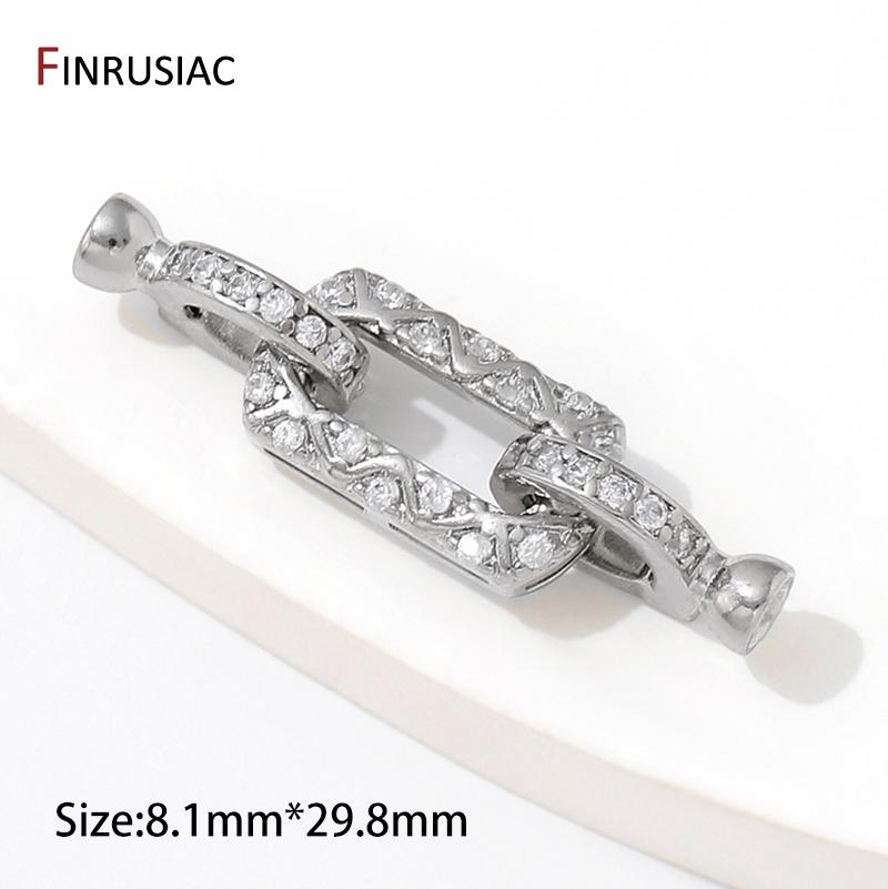 18K Gold Plated Brass Rectangle Pearl Clasps Connector,Inlaid Zircon Pearl Clasps Fasteners,Clasps For Bracelet Making Supplies 1 piece
18K Gold Plated Brass Rectangle Pearl Clasps Connector,Inlaid Zircon Pearl Clasps Fasteners,Clasps For Bracelet Making Supplies 1 piece