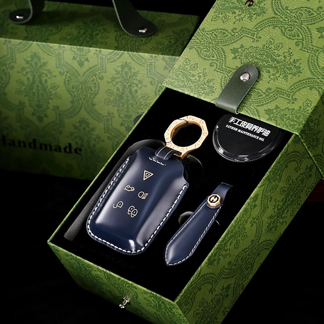 Suitable for Jaguar Land Rover Handmade Cowhide High-End Car Key Cover keychain car key case чорний
Suitable for Jaguar Land Rover Handmade Cowhide High-End Car Key Cover keychain car key case чорний