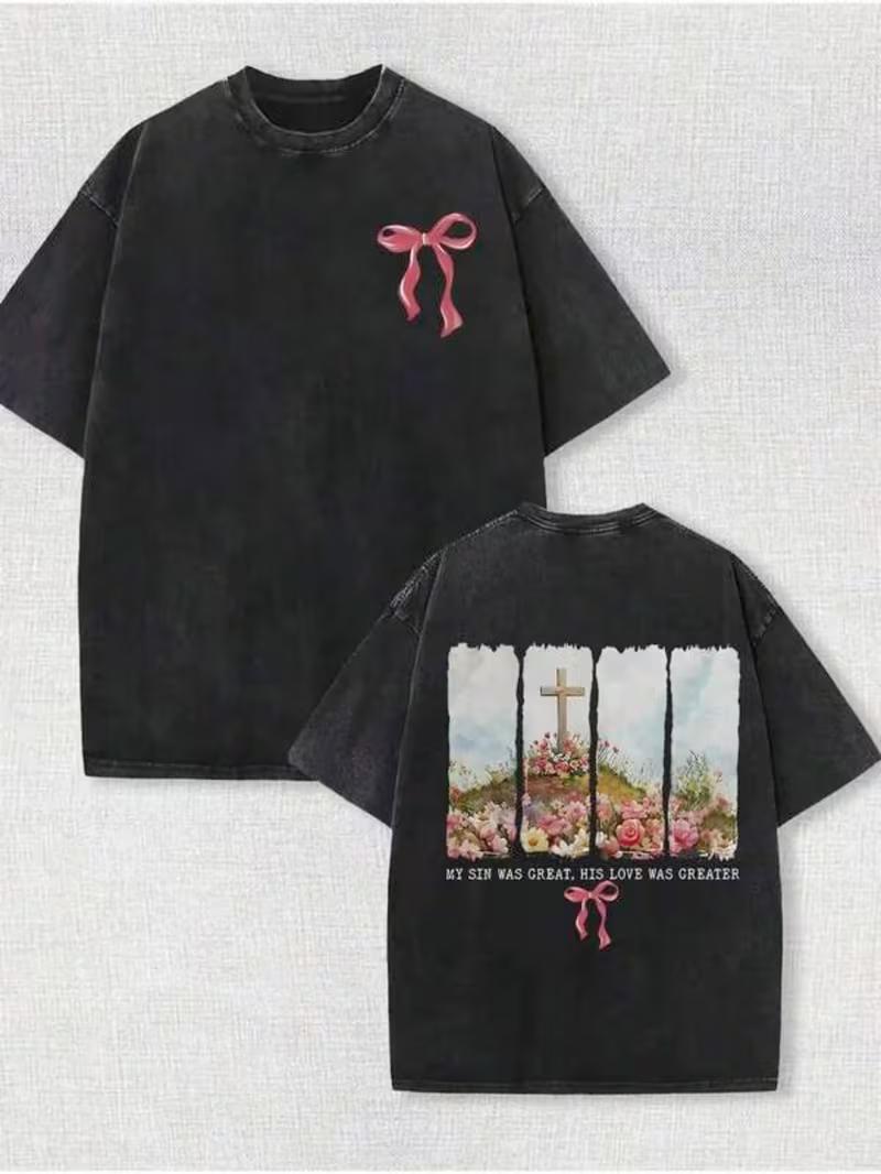 Vintage Pink Bow Graphic Oversized TShirt YK Cute Preppy Summer Streetwear Bow Print Tee Casual Short Sleeve for Women Girls S
Vintage Pink Bow Graphic Oversized TShirt YK Cute Preppy Summer Streetwear Bow Print Tee Casual Short Sleeve for Women Girls S