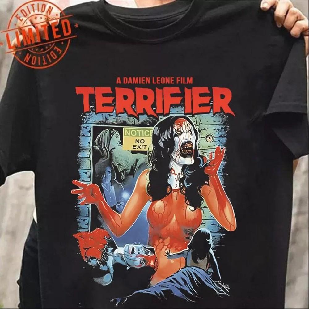 Retro Terrifie Print T-shirt Terrifier Cover Clown Shirt Unisex T-Shirt XL
Retro Terrifie Print T-shirt Terrifier Cover Clown Shirt Unisex T-Shirt XL