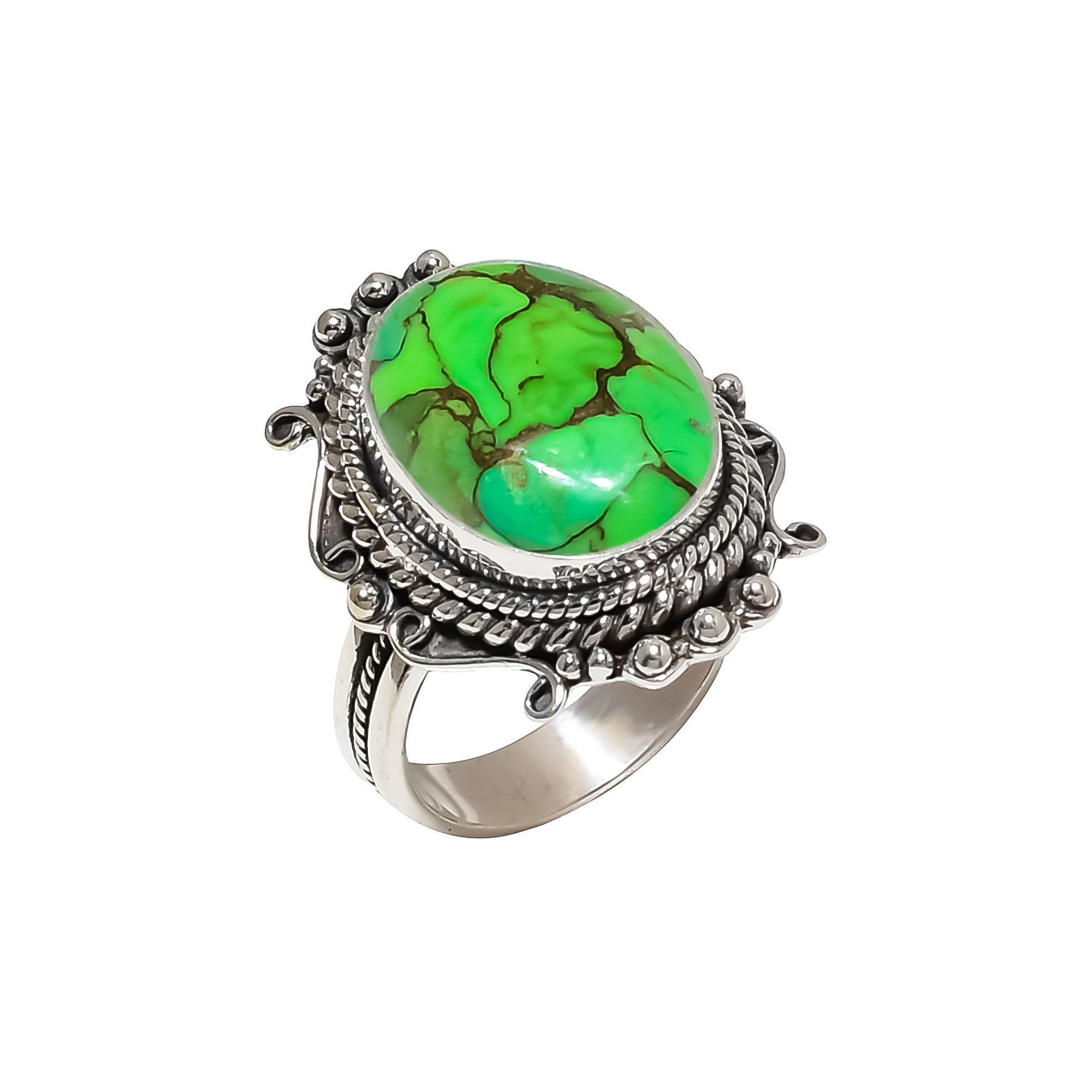 Copper Green Turquoise 925 Sterling Silver Ring V4243, Green Ring, Oval Ring, Valentin s Day Gift, Gift For Her, Birthday Gift, Handmade Jewelry, Silv
Copper Green Turquoise 925 Sterling Silver Ring V4243, Green Ring, Oval Ring, Valentin s Day Gift, Gift For Her, Birthday Gift, Handmade Jewelry, Silv