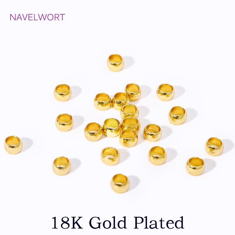 18K Gold Plated 1.5/2/2.5/3/4mm Crimp Beads Brass Ball Crimp End Beads For Jewelry Making Supplies DIY Bracelets Accessories 1.5mm-100 Pieces
18K Gold Plated 1.5/2/2.5/3/4mm Crimp Beads Brass Ball Crimp End Beads For Jewelry Making Supplies DIY Bracelets Accessories 1.5mm-100 Pieces
