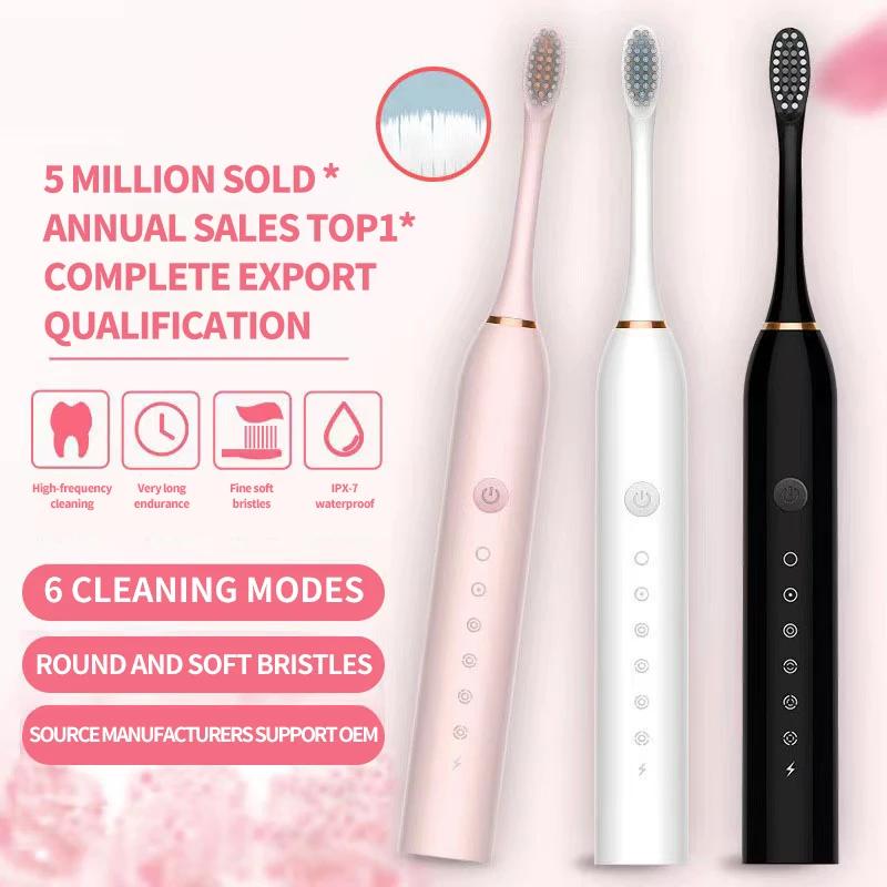 Sonic Electric Toothbrush for Adults - IPX7 Waterproof, USB Rechargeable, with 6 Cleaning Modes & DuPont Brush Heads чёрный
Sonic Electric Toothbrush for Adults - IPX7 Waterproof, USB Rechargeable, with 6 Cleaning Modes & DuPont Brush Heads чёрный