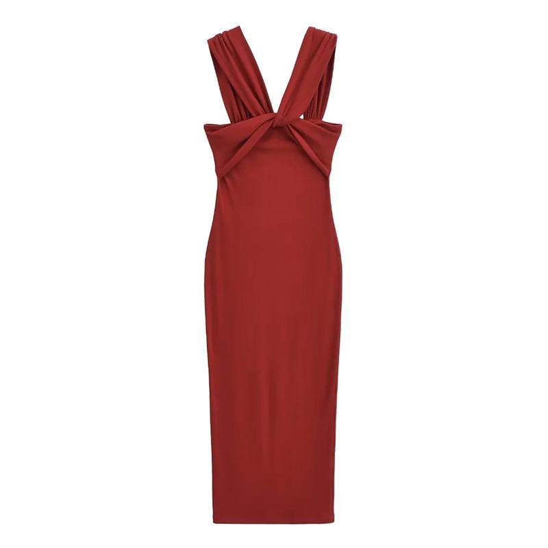 Elegant One-Shoulder Halter Bodycon Maxi Dress for Women Small червоний
Elegant One-Shoulder Halter Bodycon Maxi Dress for Women Small червоний