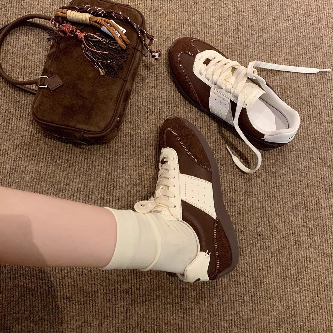 Cowhide version~ Maillard color matching lace-up sports and leisure shoes board shoes women 35
Cowhide version~ Maillard color matching lace-up sports and leisure shoes board shoes women 35