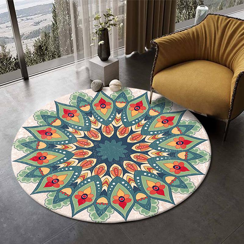 Retro Ethnic Style Round Patterned Carpet Slip-resistant Pad for Sofa Area Living Room Carpet Bedroom Carpet Home Decoration 80cmx80cm
Retro Ethnic Style Round Patterned Carpet Slip-resistant Pad for Sofa Area Living Room Carpet Bedroom Carpet Home Decoration 80cmx80cm