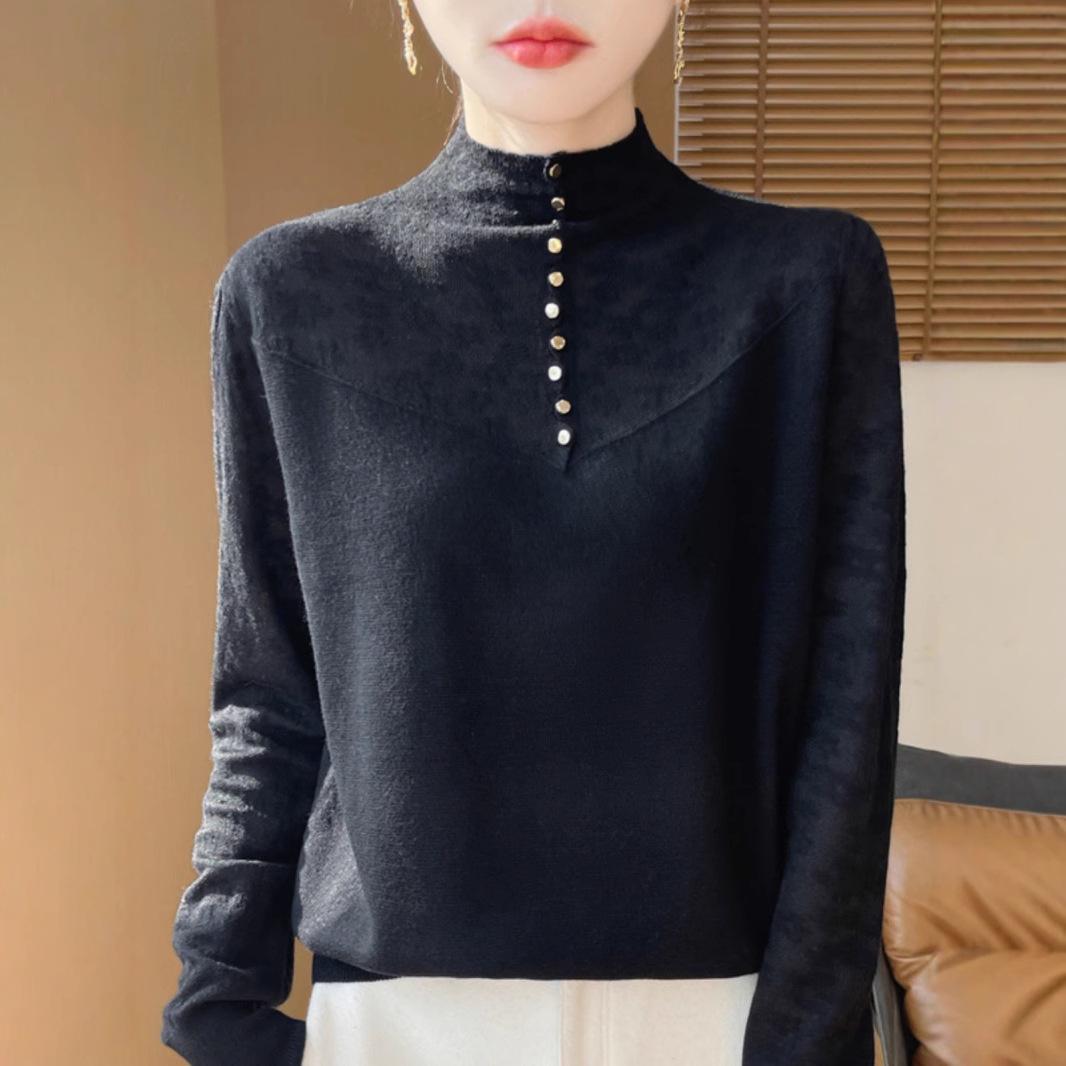 Women s High Neck Slimming Knit Sweater with Lace and Flower Design for Autumn/Winter 2025 M for 90—110 jin
Women s High Neck Slimming Knit Sweater with Lace and Flower Design for Autumn/Winter 2025 M for 90—110 jin