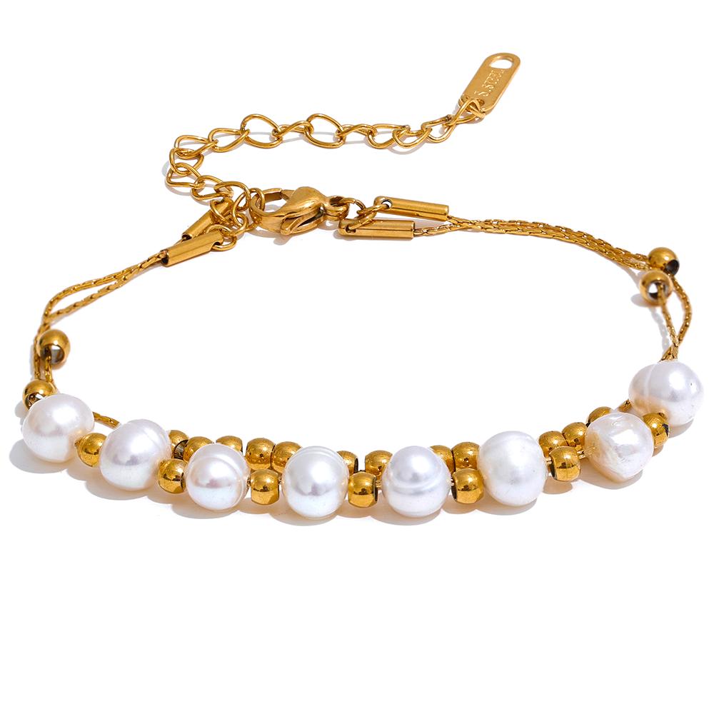 Yhpup Natural Freshwater Pearls Bead Chain Stainless Steel Waterproof Bracelet Bangle for Women Fashion Handmade Jewelry New
Yhpup Natural Freshwater Pearls Bead Chain Stainless Steel Waterproof Bracelet Bangle for Women Fashion Handmade Jewelry New