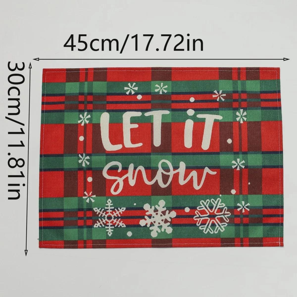 1 шт. Хлопково-льняные плейсматы Рождественский декор Теплоизоляция и противоскользящие скатерти Впитывающая подкладка Аксессуары для украшения стола 30X45cm
1 шт. Хлопково-льняные плейсматы Рождественский декор Теплоизоляция и противоскользящие скатерти Впитывающая подкладка Аксессуары для украшения стола 30X45cm