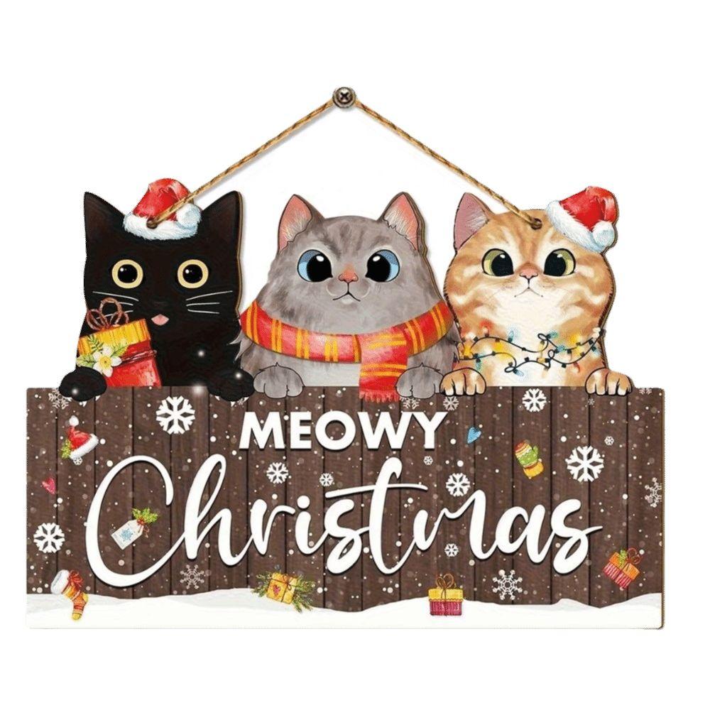 New Wooden Christmas Hanging Ornament Cute 2D Flat Cat Pendant Creative Christmas Supplies Wall Decor for Door Bedroom
New Wooden Christmas Hanging Ornament Cute 2D Flat Cat Pendant Creative Christmas Supplies Wall Decor for Door Bedroom