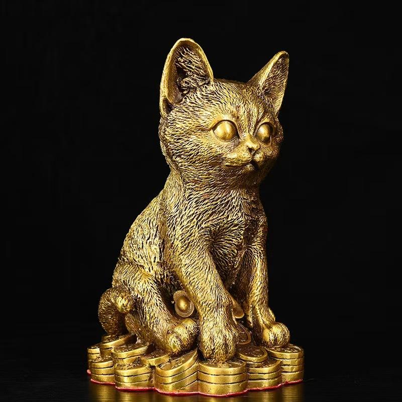 Brass Lucky Fortune Cat Ornament Copper Ingot Office Shop Opening Cashier Counter Decoration Long11Wide11High17 H
Brass Lucky Fortune Cat Ornament Copper Ingot Office Shop Opening Cashier Counter Decoration Long11Wide11High17 H