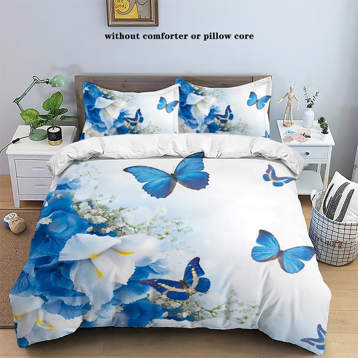 3pcs Blue Bedding Set Fresh Style Butterfly Print Cozy Soft Duvet Cover King Queen Twin Size Birthday Gift Adult Bedroom Decor EU Single 135x200cm
3pcs Blue Bedding Set Fresh Style Butterfly Print Cozy Soft Duvet Cover King Queen Twin Size Birthday Gift Adult Bedroom Decor EU Single 135x200cm