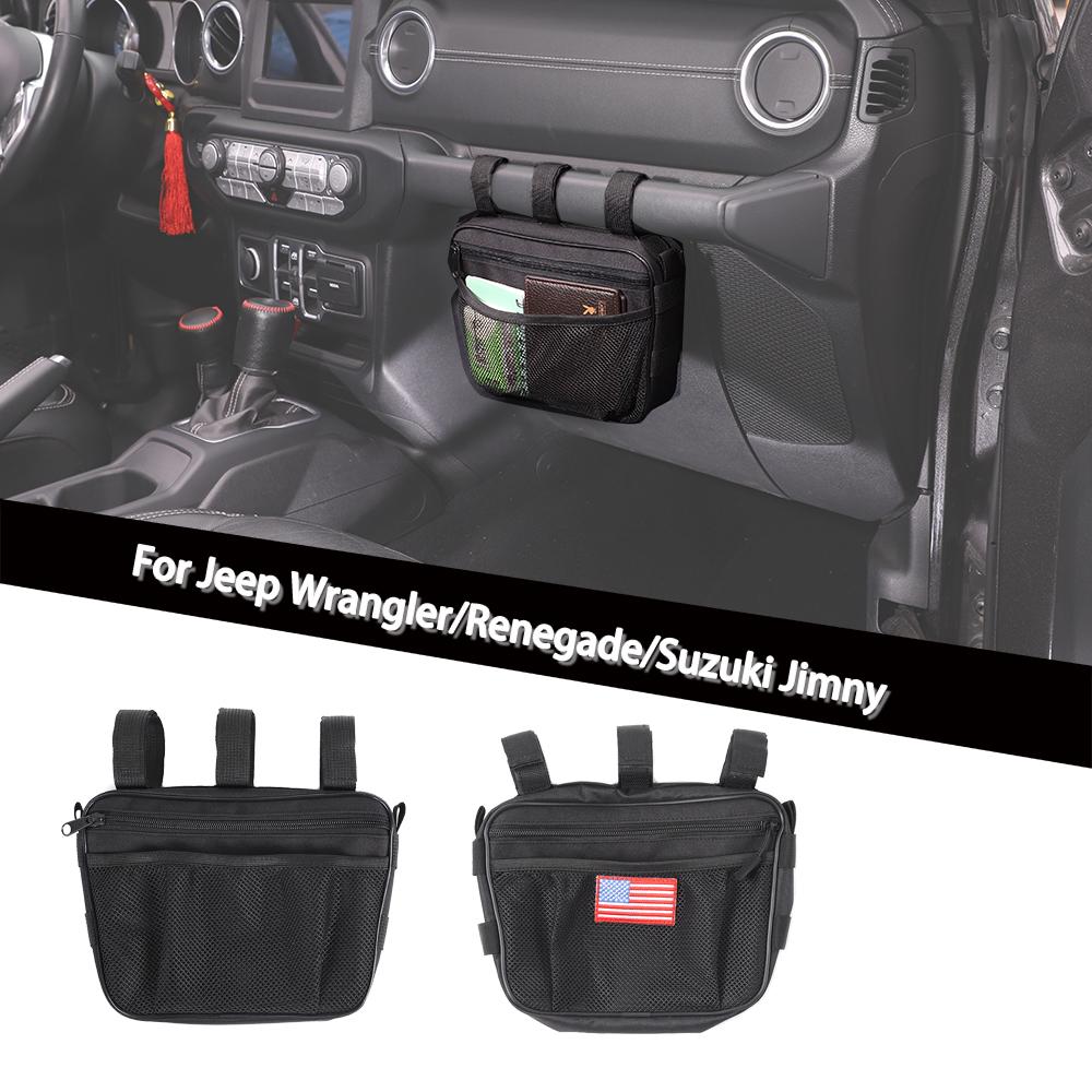 Сумка для хранения с ручкой для пассажиров, сумка-органайзер для Jeep Wrangler TJ JK JL, аксессуары для поручней Jeep Renagade для Suzuki Jimny
Сумка для хранения с ручкой для пассажиров, сумка-органайзер для Jeep Wrangler TJ JK JL, аксессуары для поручней Jeep Renagade для Suzuki Jimny