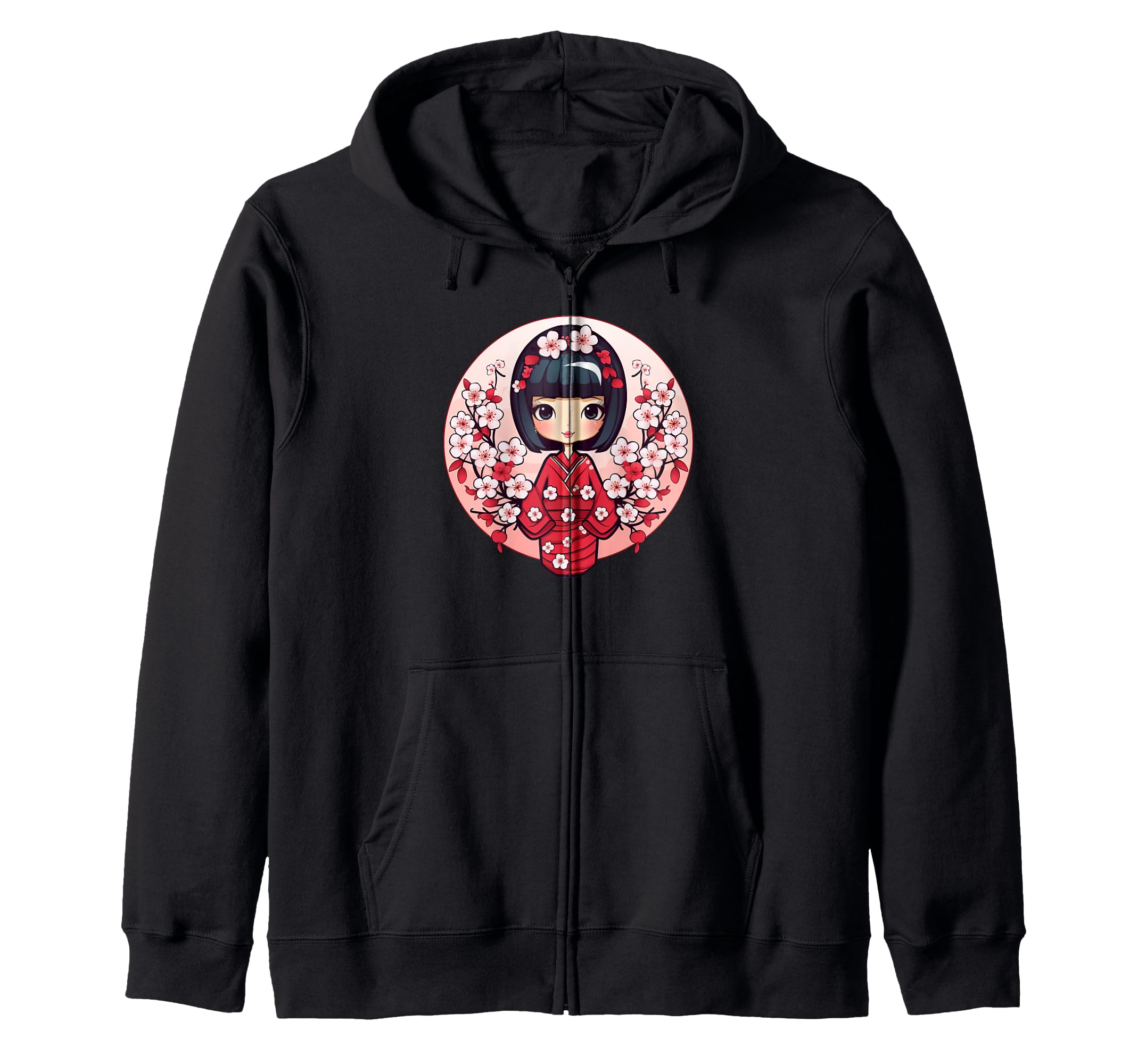 Cute Cherry Blossom Kokeshi I Kokeshi Zip Hoodie чёрный
Cute Cherry Blossom Kokeshi I Kokeshi Zip Hoodie чёрный
