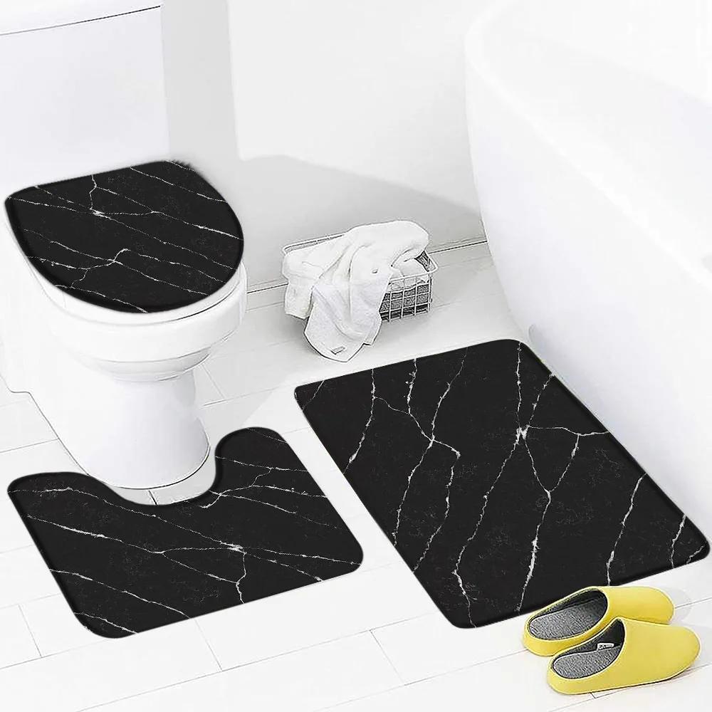 Black Marble Shower Curtain Set White Lines Cracked Pattern Modern Geometric Bathroom Decor Non-Slip Rug Bath Mats Toilet Cover W60H190(CM)-1 Pcs
Black Marble Shower Curtain Set White Lines Cracked Pattern Modern Geometric Bathroom Decor Non-Slip Rug Bath Mats Toilet Cover W60H190(CM)-1 Pcs