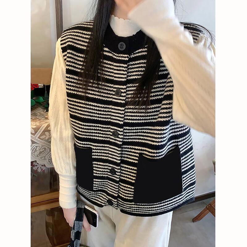 Женский кардиган-жилет TonLion 2025 Осень/Зима в полоску с круглым вырезом L
Женский кардиган-жилет TonLion 2025 Осень/Зима в полоску с круглым вырезом L