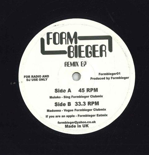 12inch Record FORMBIEGER Remix EP FORMBIEGER01 NOT ON LABEL 2004 UK Dance Electronica Used
12inch Record FORMBIEGER Remix EP FORMBIEGER01 NOT ON LABEL 2004 UK Dance Electronica Used