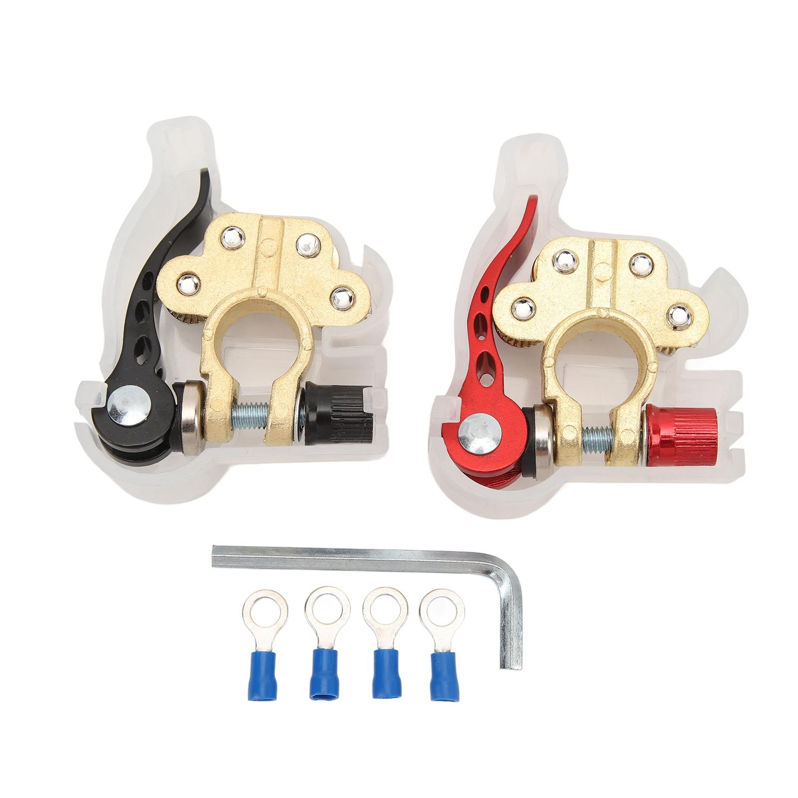 2PCS Car Battery Terminal 4 Way Positive Negative Copper Quick Release Terminal Clip for SAE JIS
2PCS Car Battery Terminal 4 Way Positive Negative Copper Quick Release Terminal Clip for SAE JIS