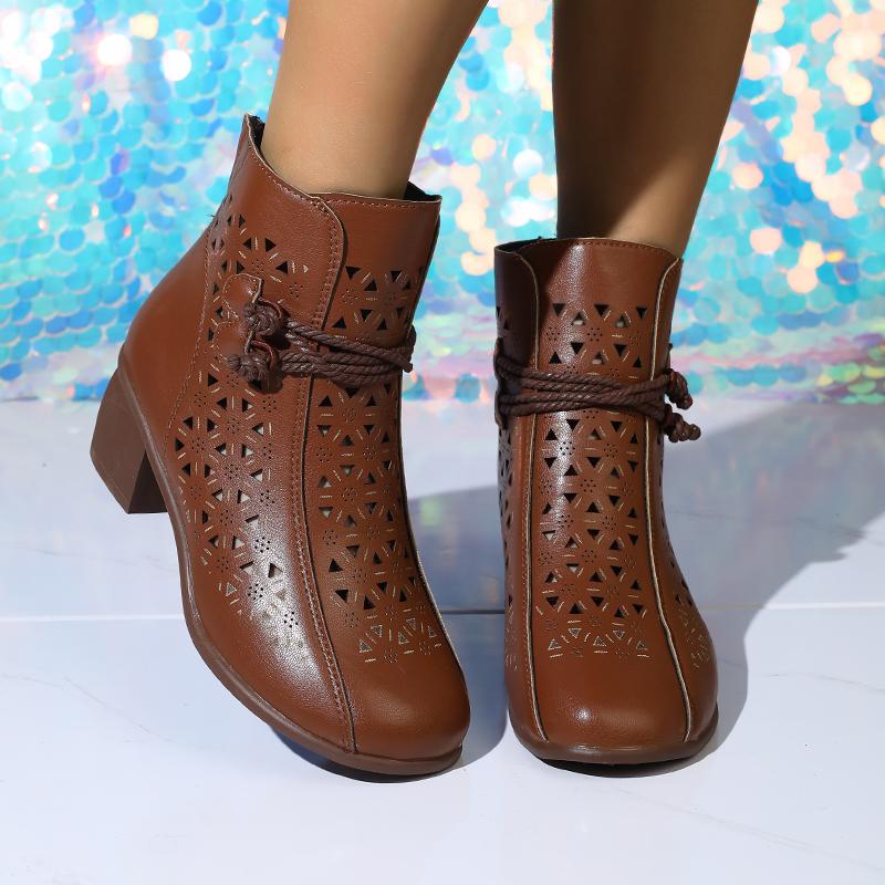 Літні жіночі модні ажурні ankle boots на м якій підошві, середньому підборі, ретро, дихаючі, зручні черевики 40EU/CN41 коричневий
Літні жіночі модні ажурні ankle boots на м якій підошві, середньому підборі, ретро, дихаючі, зручні черевики 40EU/CN41 коричневий
