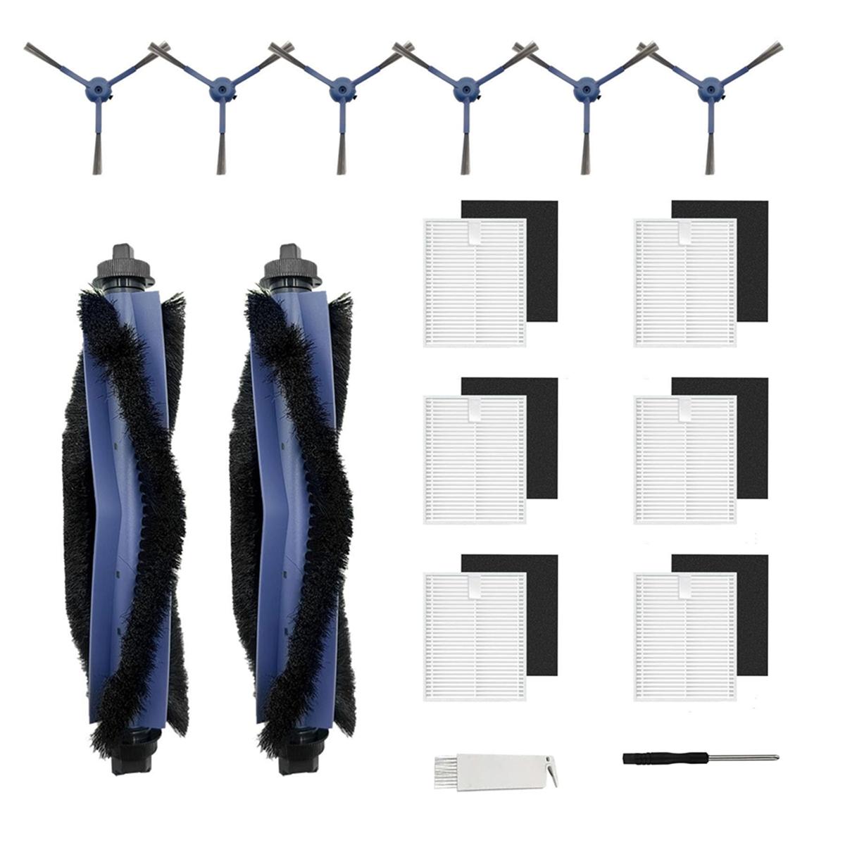 Accessories for Eufy G50/G50 Hybrid/L60/L50 with 2 Main Brushes, 6 Side Brushes, Filters (with Sponge) Replacement Parts CHINA
Accessories for Eufy G50/G50 Hybrid/L60/L50 with 2 Main Brushes, 6 Side Brushes, Filters (with Sponge) Replacement Parts CHINA