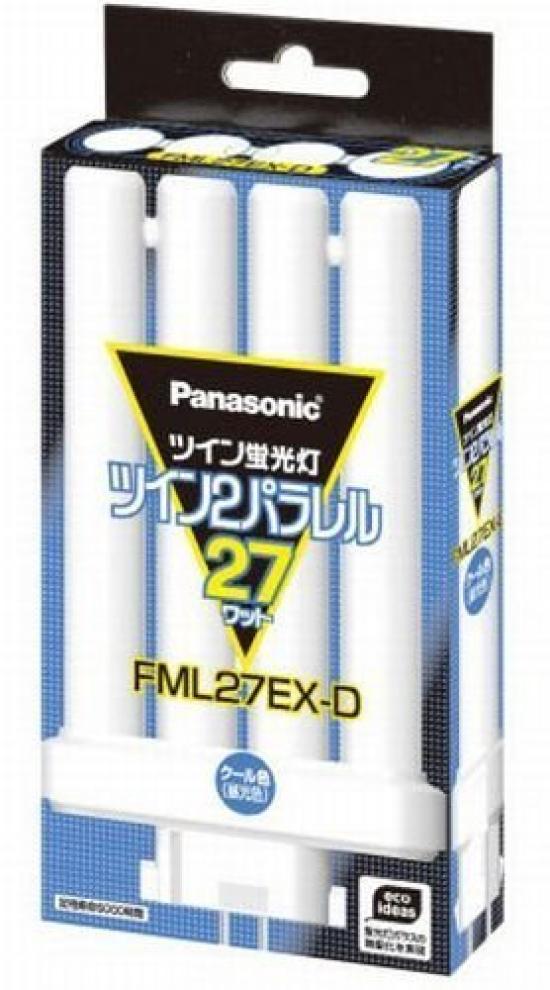 Panasonic Compact Fluorescent Light 27W Cool Color (3 Wavelength Daylight Color) Twin Fluorescent Light Twin 2 Parallel (4 Plane Bridge) FML27EX-D
Panasonic Compact Fluorescent Light 27W Cool Color (3 Wavelength Daylight Color) Twin Fluorescent Light Twin 2 Parallel (4 Plane Bridge) FML27EX-D