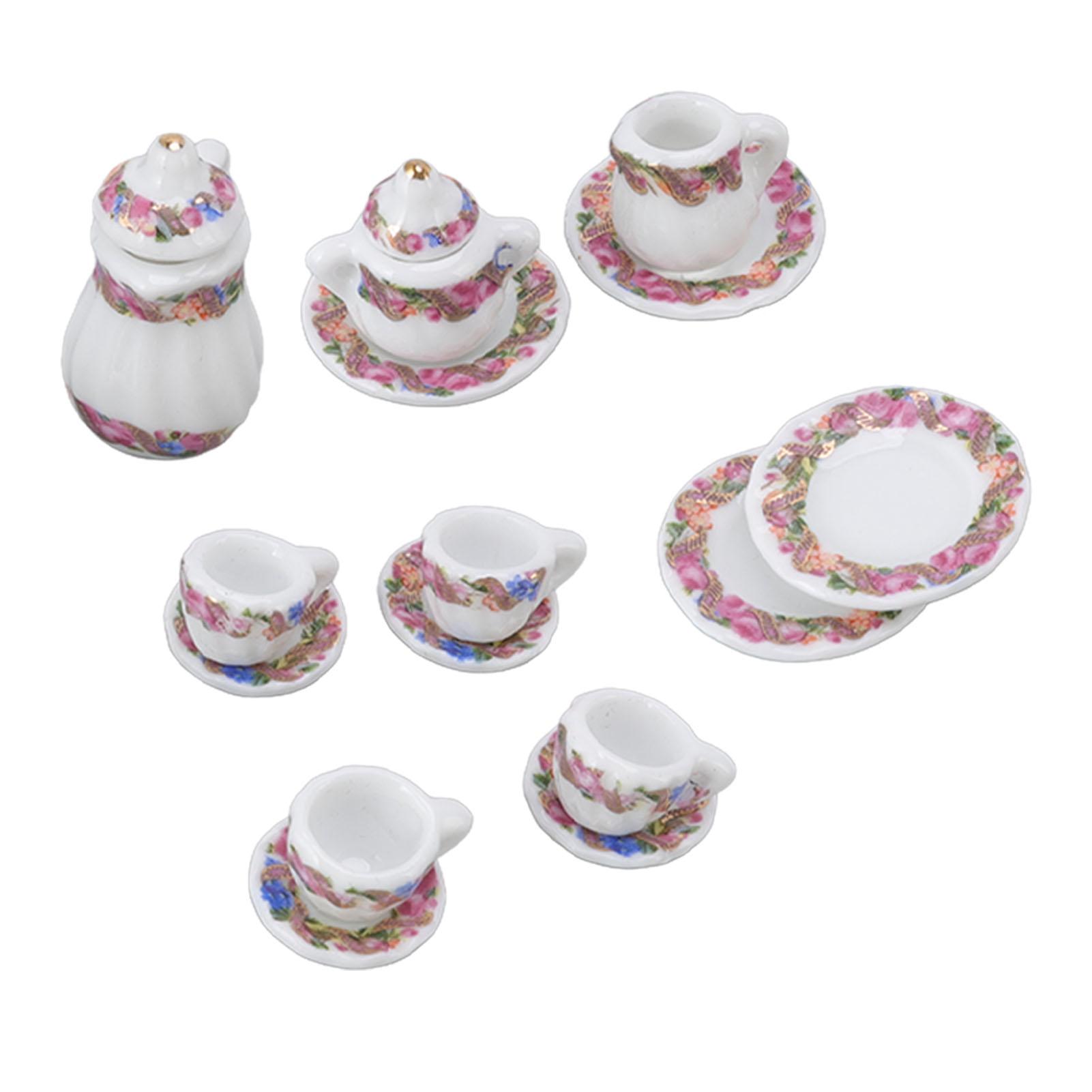 15 шт. Кукольный чайный сервиз Мини имитация керамических чашек для чая Набор аксессуаров для кукольного дома Миниатюрный
15 шт. Кукольный чайный сервиз Мини имитация керамических чашек для чая Набор аксессуаров для кукольного дома Миниатюрный