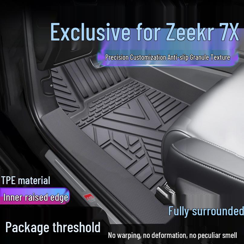 Zeekr 7X TPE Full Coverage Floor Mats - Waterproof, Dirt-Proof, with Door Sill Protection Single Layer Upgrade
Zeekr 7X TPE Full Coverage Floor Mats - Waterproof, Dirt-Proof, with Door Sill Protection Single Layer Upgrade