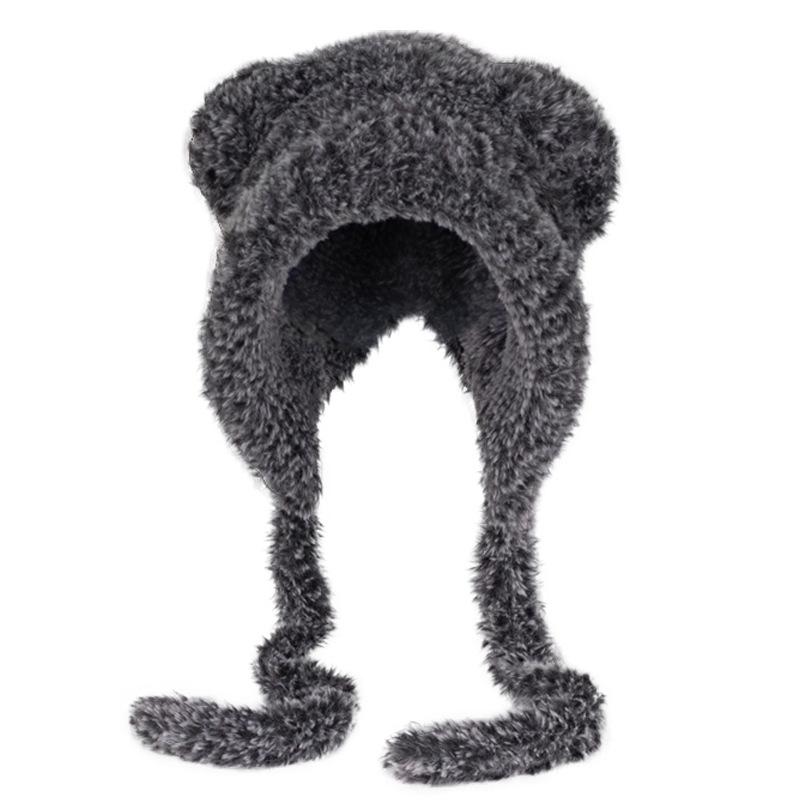 Теплая плюшевая шапка-медведь женская зимняя снежная холодная шерстяная шапка утолщенная теплая для лица с маленькой защитой ушей
Теплая плюшевая шапка-медведь женская зимняя снежная холодная шерстяная шапка утолщенная теплая для лица с маленькой защитой ушей