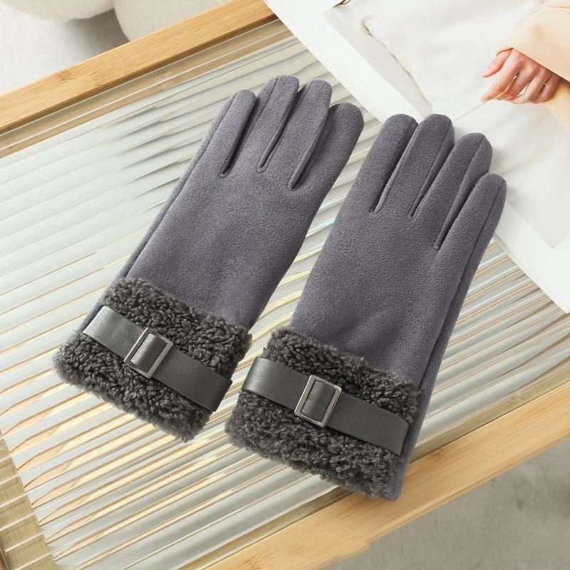 Fashion Suede Women Fleece Gloves Thick Warm Touch Screen Cycling Mittens Windproof Cold Protection Outdoor Ski Gloves сірий колір
Fashion Suede Women Fleece Gloves Thick Warm Touch Screen Cycling Mittens Windproof Cold Protection Outdoor Ski Gloves сірий колір