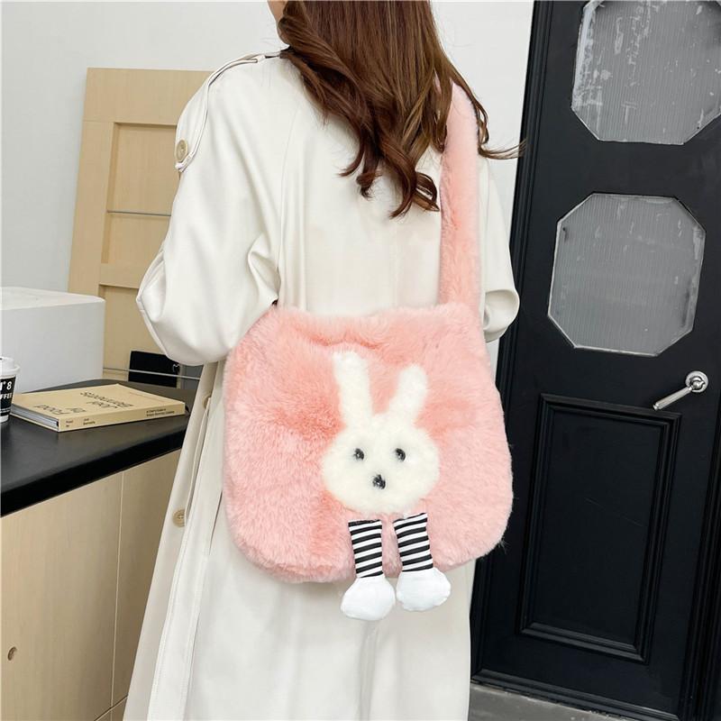 Autumn large-capacity premium cartoon plush rabbit bag female, new cute khaki crossbody shoulder bag білий
Autumn large-capacity premium cartoon plush rabbit bag female, new cute khaki crossbody shoulder bag білий