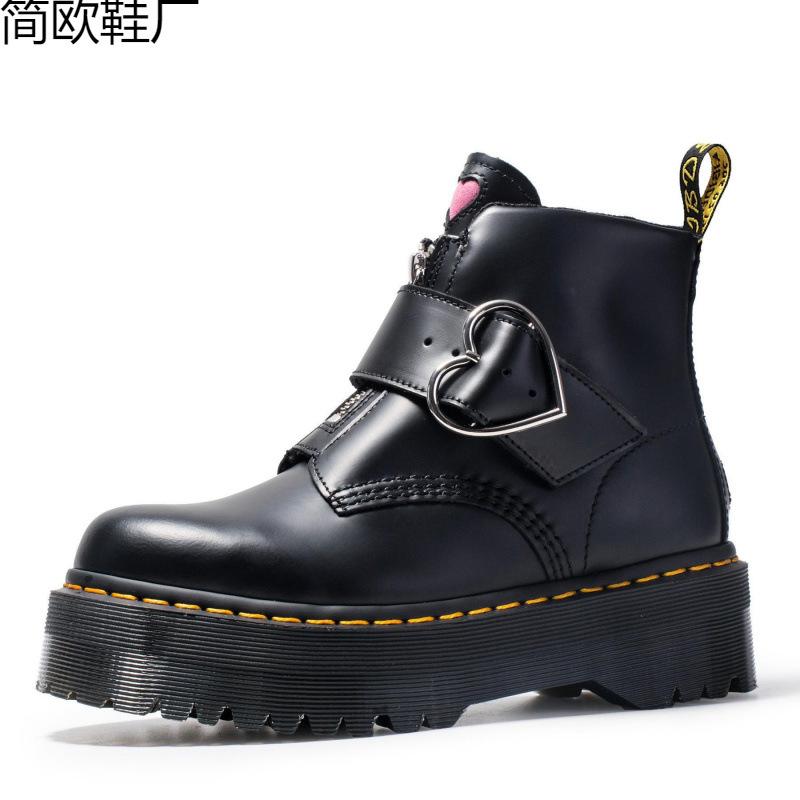 Peach heart motorcycle boots women s buckle leather short boots girls fashion boots zipper love buckle thick bottom British Order
Peach heart motorcycle boots women s buckle leather short boots girls fashion boots zipper love buckle thick bottom British Order