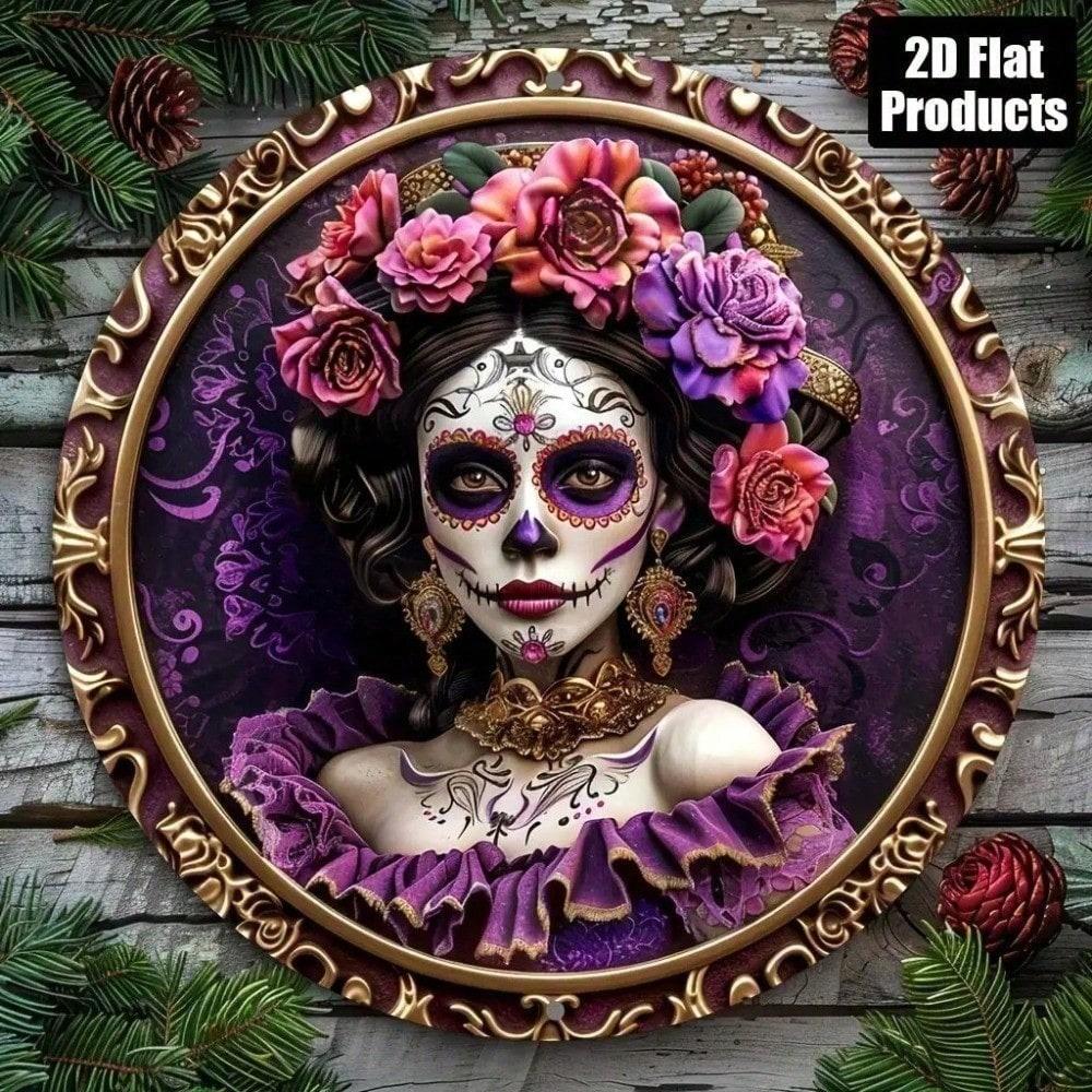 Vintage Metal Tin Sign 8 Inch Round Calavera Catrina, Gothic Skull Wall Art Decor for Halloween Bar, Retro Floral Print for Home Kitchen різнокольоровий
Vintage Metal Tin Sign 8 Inch Round Calavera Catrina, Gothic Skull Wall Art Decor for Halloween Bar, Retro Floral Print for Home Kitchen різнокольоровий