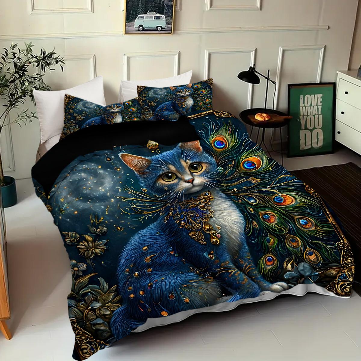 Mystery Cat Pattern 3D Printed Bedding Set Home Textiles Cute Animal Style Quilt Cover Set Soft Comfortable Luxury Duvet Cover 135x200cm 2pcs
Mystery Cat Pattern 3D Printed Bedding Set Home Textiles Cute Animal Style Quilt Cover Set Soft Comfortable Luxury Duvet Cover 135x200cm 2pcs