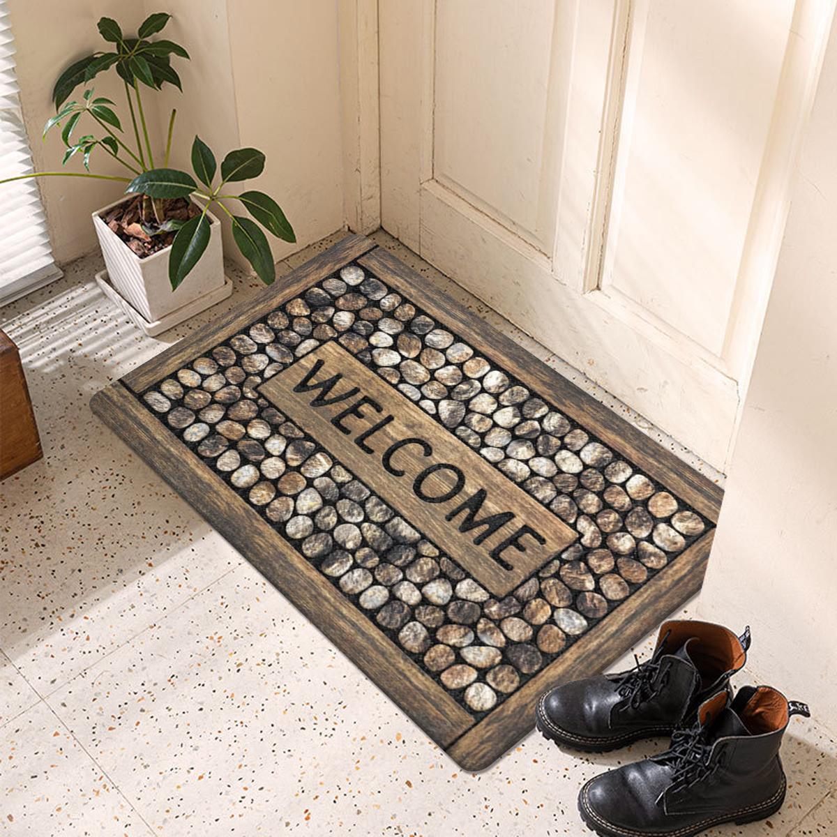 New carpet floor mat polyester cobblestone welcome pattern non-slip waterproof suitable for entrance, outdoor camping hotel 40CMx60CM
New carpet floor mat polyester cobblestone welcome pattern non-slip waterproof suitable for entrance, outdoor camping hotel 40CMx60CM