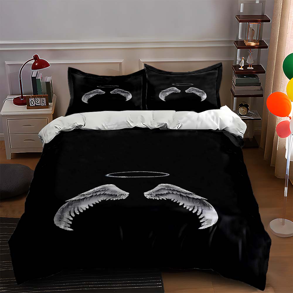 Halo angel wings Bedding Duvet cover sets Duvet covers Pillowcases gifts (1 * Duvet Cover 2 * Pillowcases, without duvet insert) 135x200cm
Halo angel wings Bedding Duvet cover sets Duvet covers Pillowcases gifts (1 * Duvet Cover 2 * Pillowcases, without duvet insert) 135x200cm
