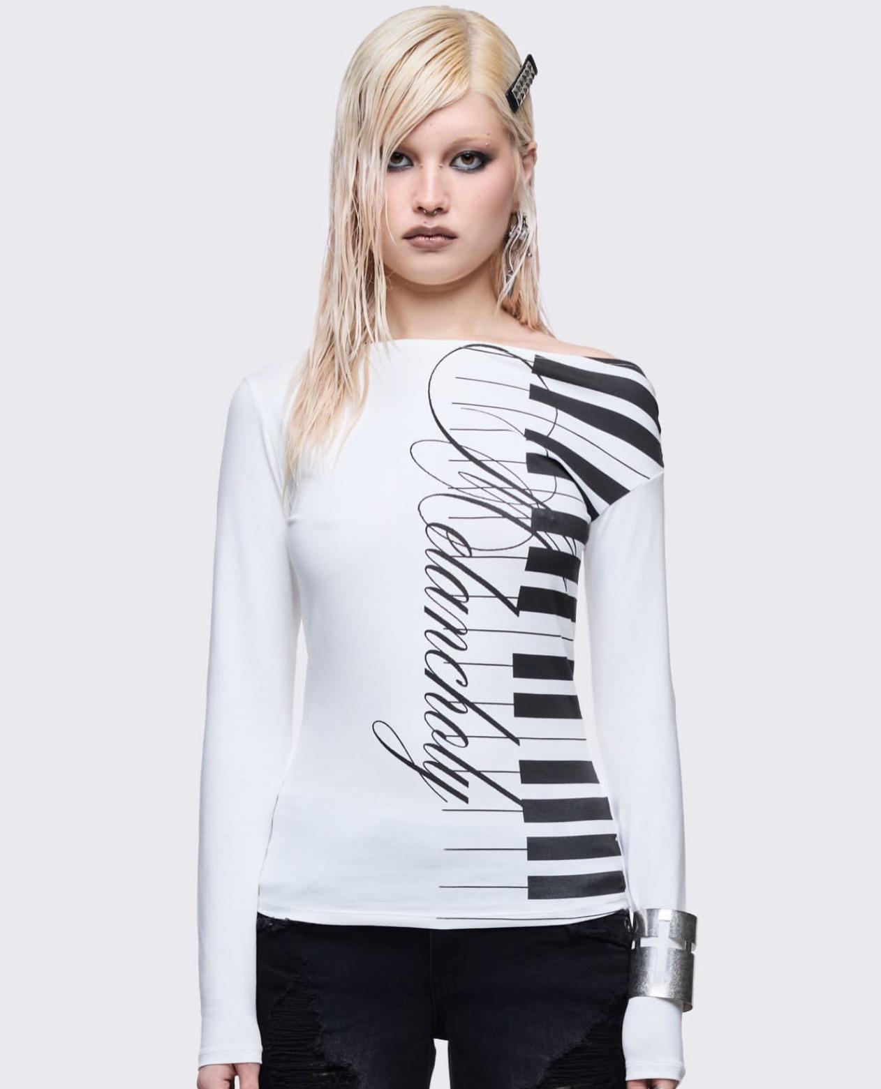 Autumn 2025 Y2K Black & White Striped Off-Shoulder Slim-Fit Long Sleeve Top Small
Autumn 2025 Y2K Black & White Striped Off-Shoulder Slim-Fit Long Sleeve Top Small