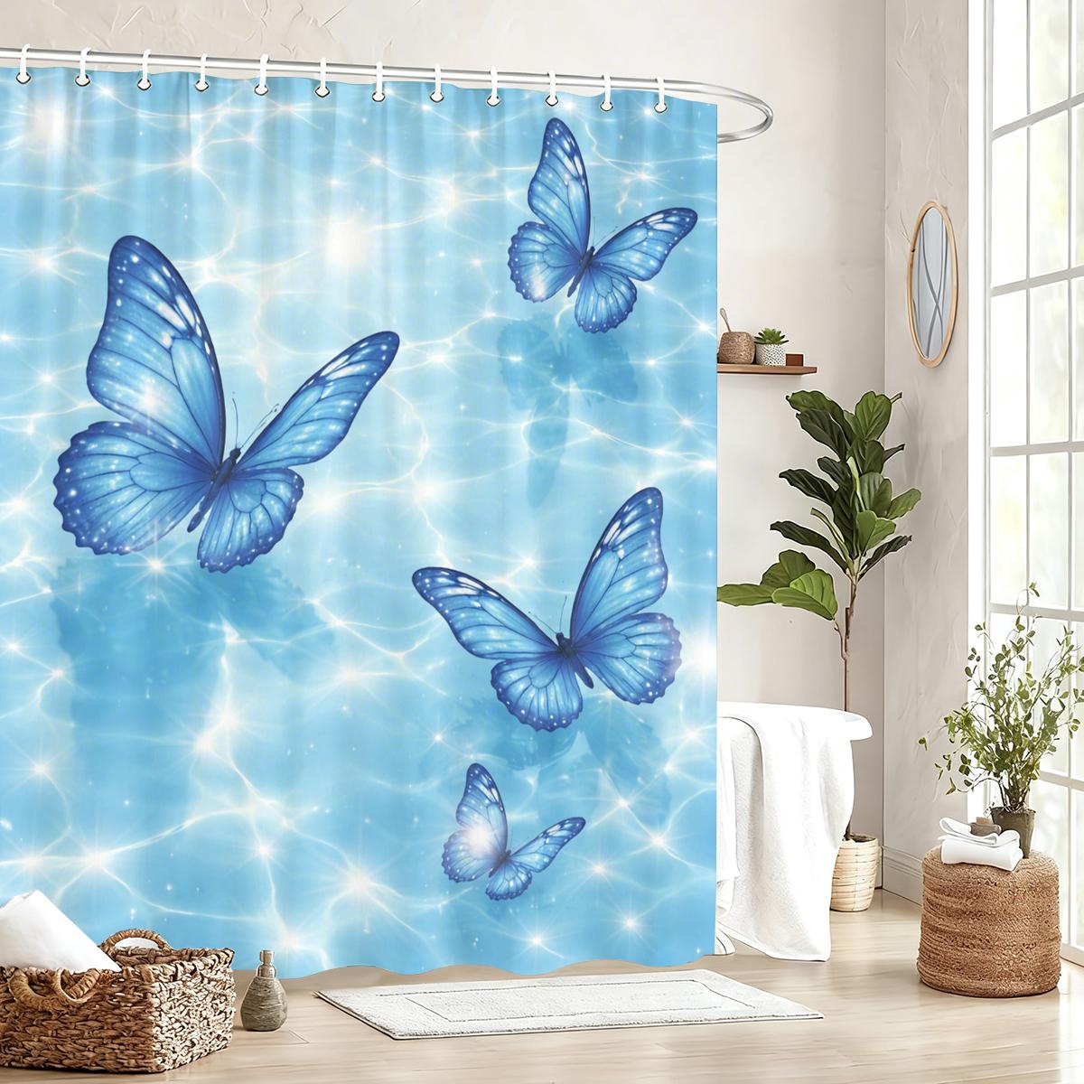 Nature Themed Polyester Shower Curtain - Printed Floral, Waterfall, Dragonfly & Butterfly Design For Bathroom Decor W60H190(CM)-1 Pcs
Nature Themed Polyester Shower Curtain - Printed Floral, Waterfall, Dragonfly & Butterfly Design For Bathroom Decor W60H190(CM)-1 Pcs