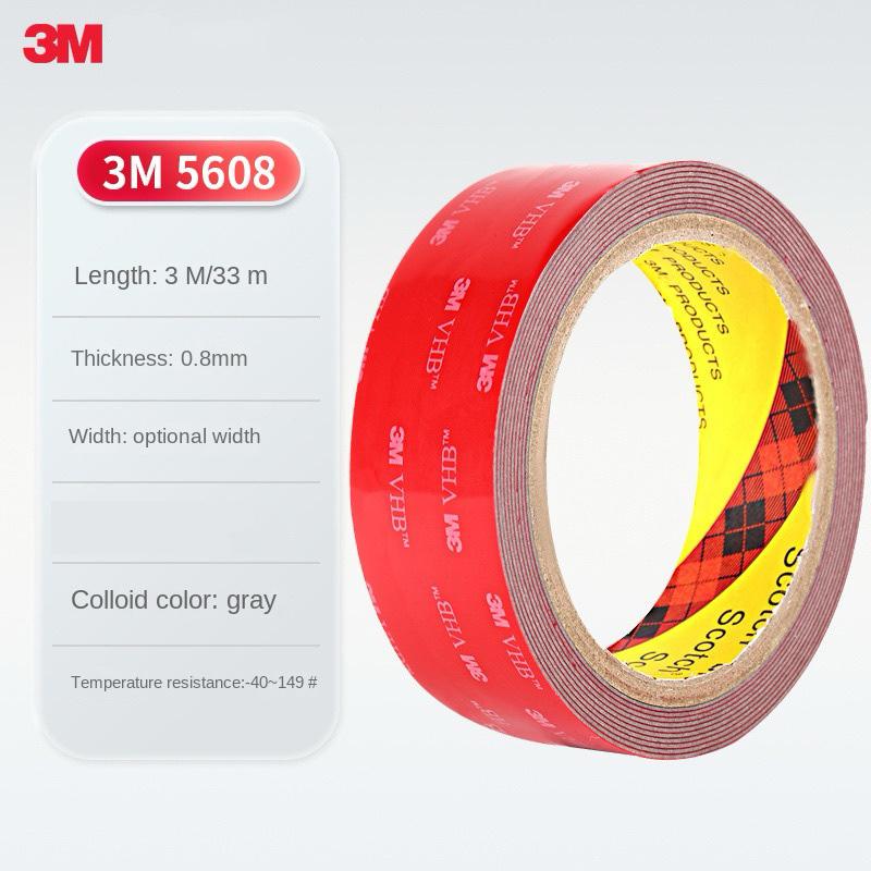 Высоковязкая двухсторонняя лента, не оставляющая следов, прочная пена VHB, 3 м, клейкая лента, клейкая лента, высечка для автомобиля 18mm