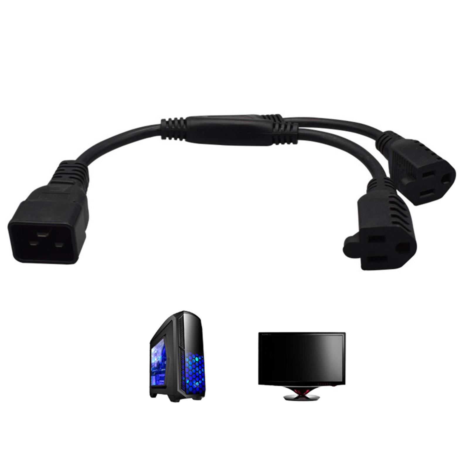 Convenient IEC320 C20 to 2x5-15R US Standard Socket Y Splitters Power Cable for Multiple Powers Connection 30cm/11.8in
Convenient IEC320 C20 to 2x5-15R US Standard Socket Y Splitters Power Cable for Multiple Powers Connection 30cm/11.8in